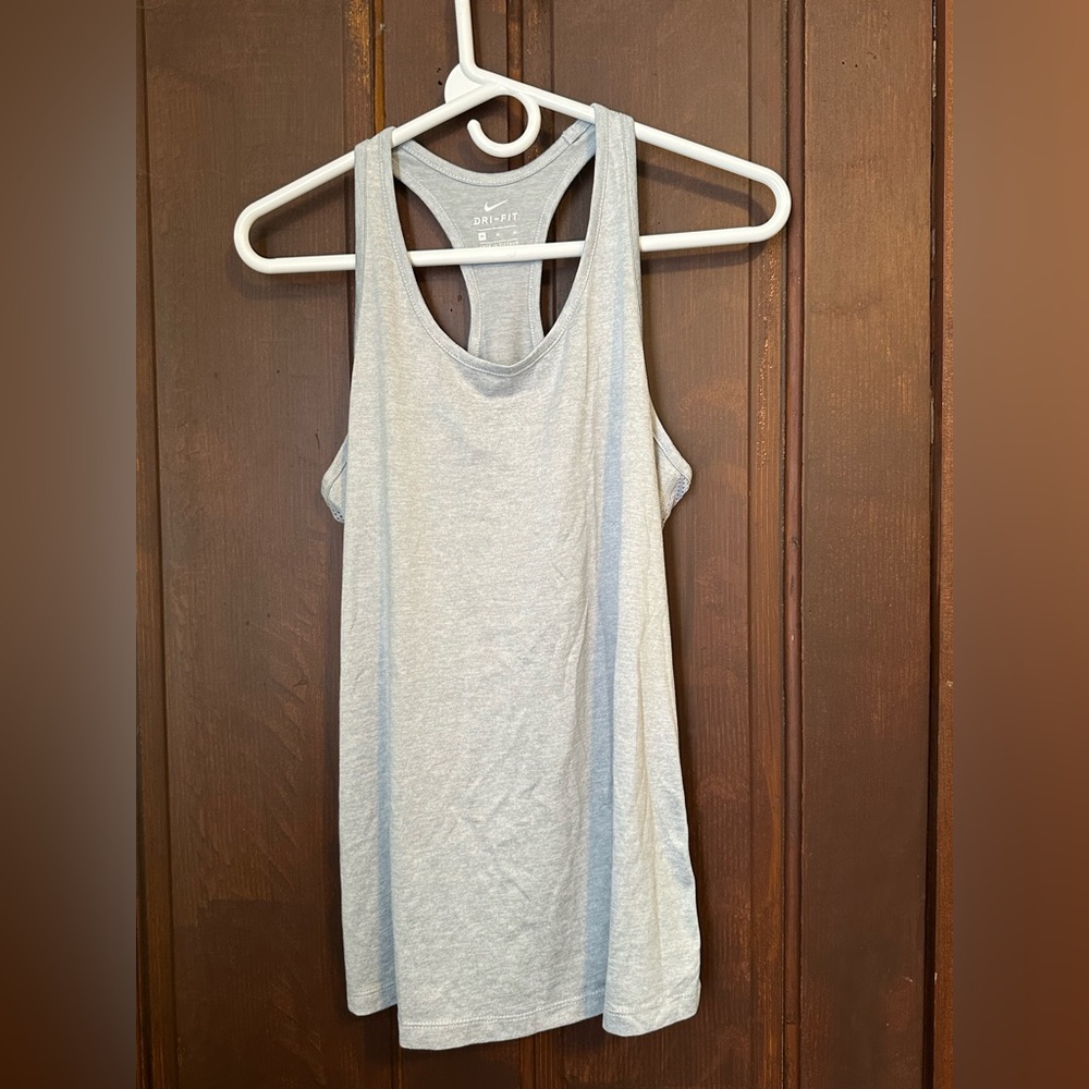 Nike Light Gray Racerback Dri-FIT Tank Top